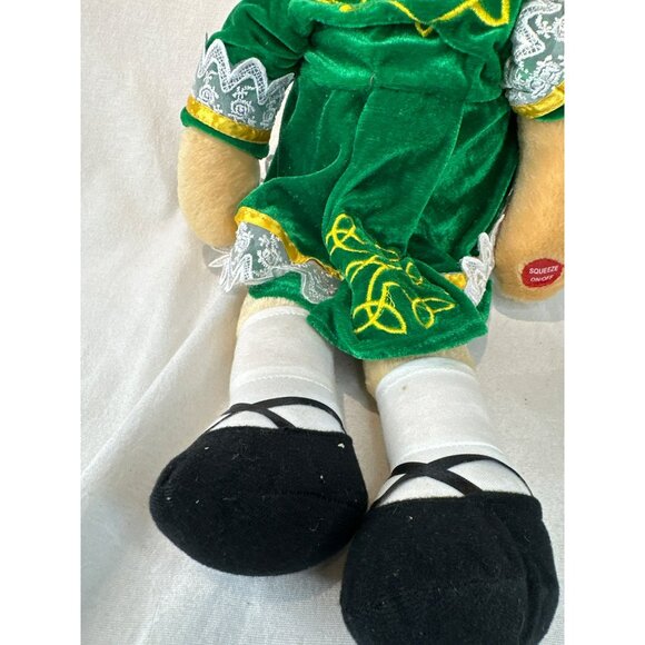 PBC International Irish Bear Plush Wearing Green Dress & Hat FLAWS - Picture 3 of 7